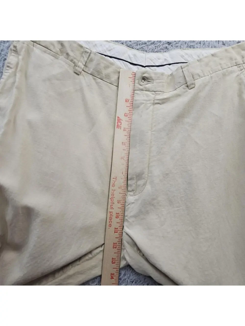 POLO Ralph Lauren Vintage Chino Pants Men 36 (Fits 33-34x30) Linen Silk Beige *